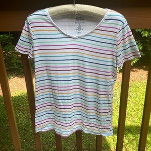 Croft & Barrow cotton white striped shirt